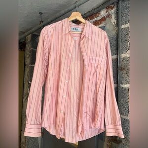Vintage Men's Pink Striped Shirt